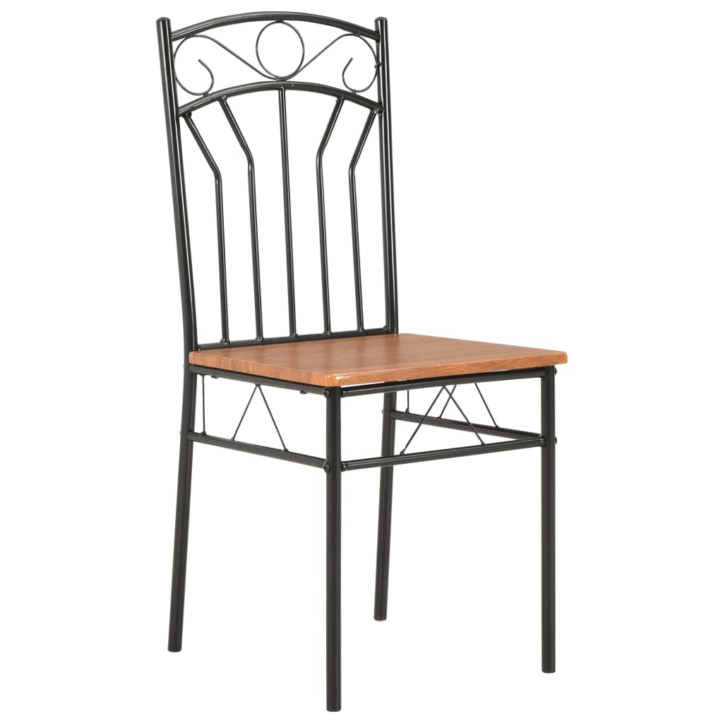 vidaXL Scaune de bucătărie, maro, 6 buc., MDF vidaXL Scaune de bucătărie, maro, 6 buc., MDF