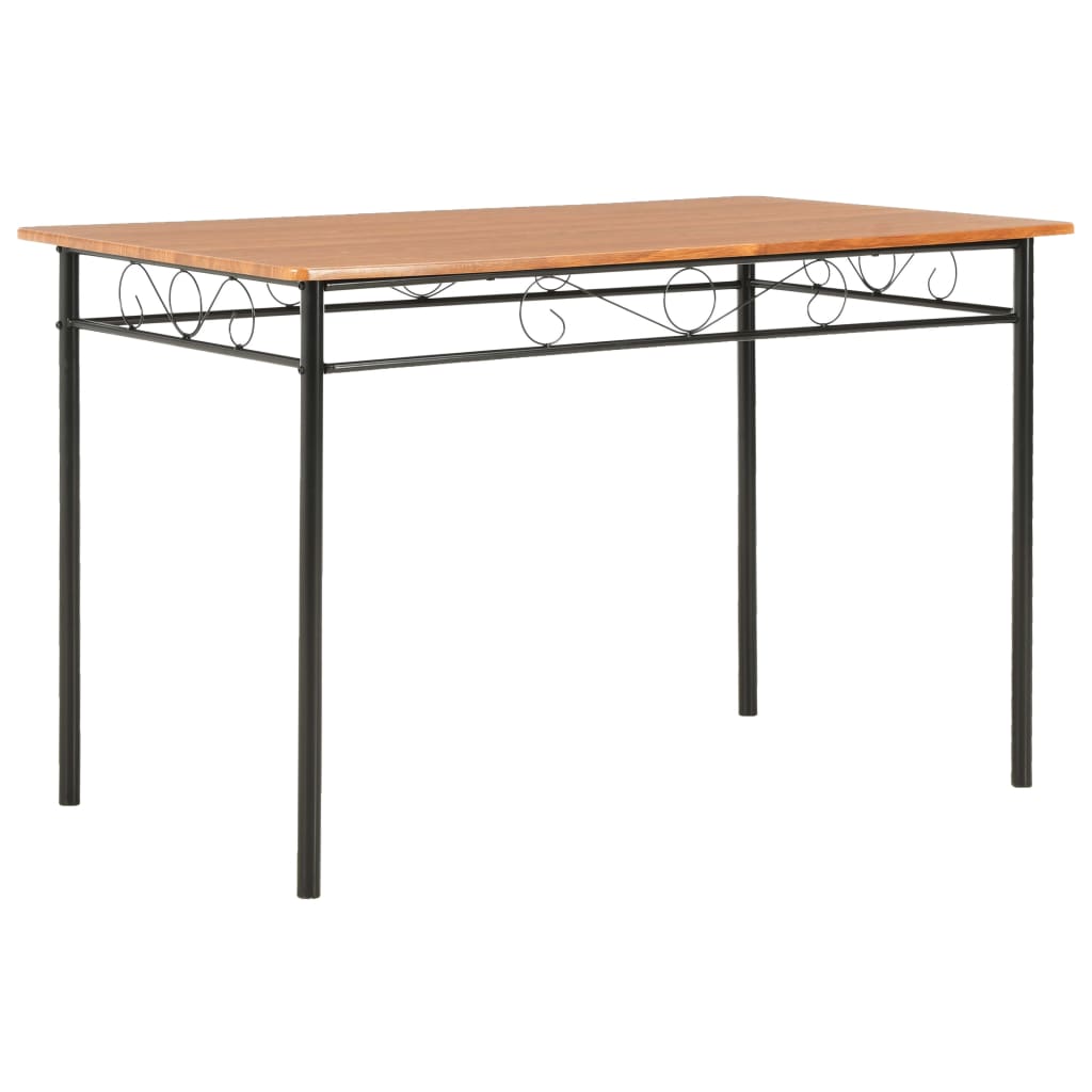 vidaXL Set mobilier de bucătărie, 7 piese, maro, MDF și oțel