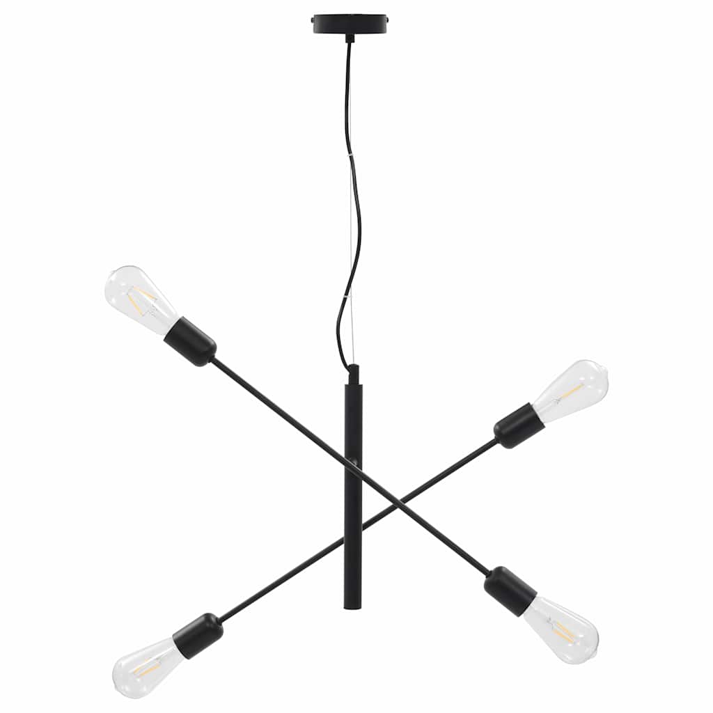 vidaXL Lustră cu becuri cu filament, negru, 2 W, E27 vidaXL Lustră cu becuri cu filament, negru, 2 W, E27
