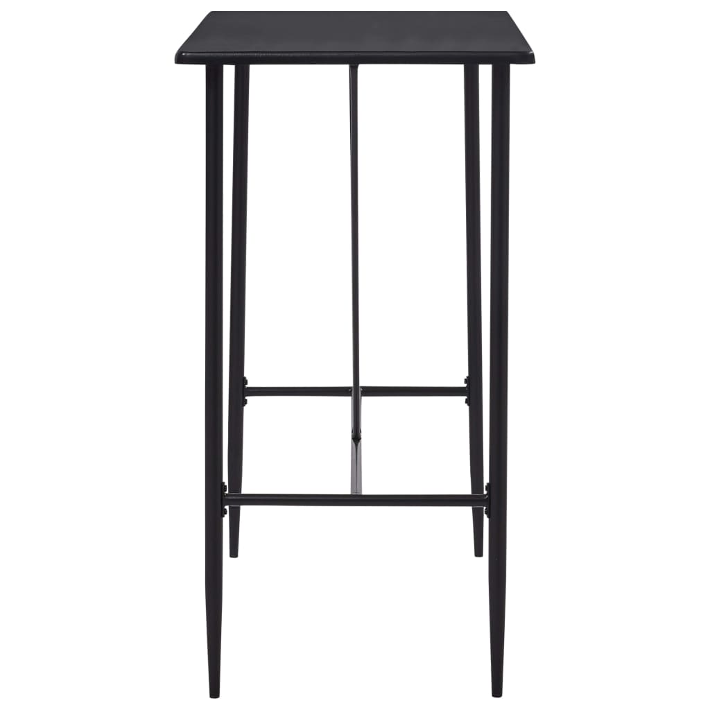 vidaXL Masă de bar, negru, 120 x 60 x 110 cm, MDF