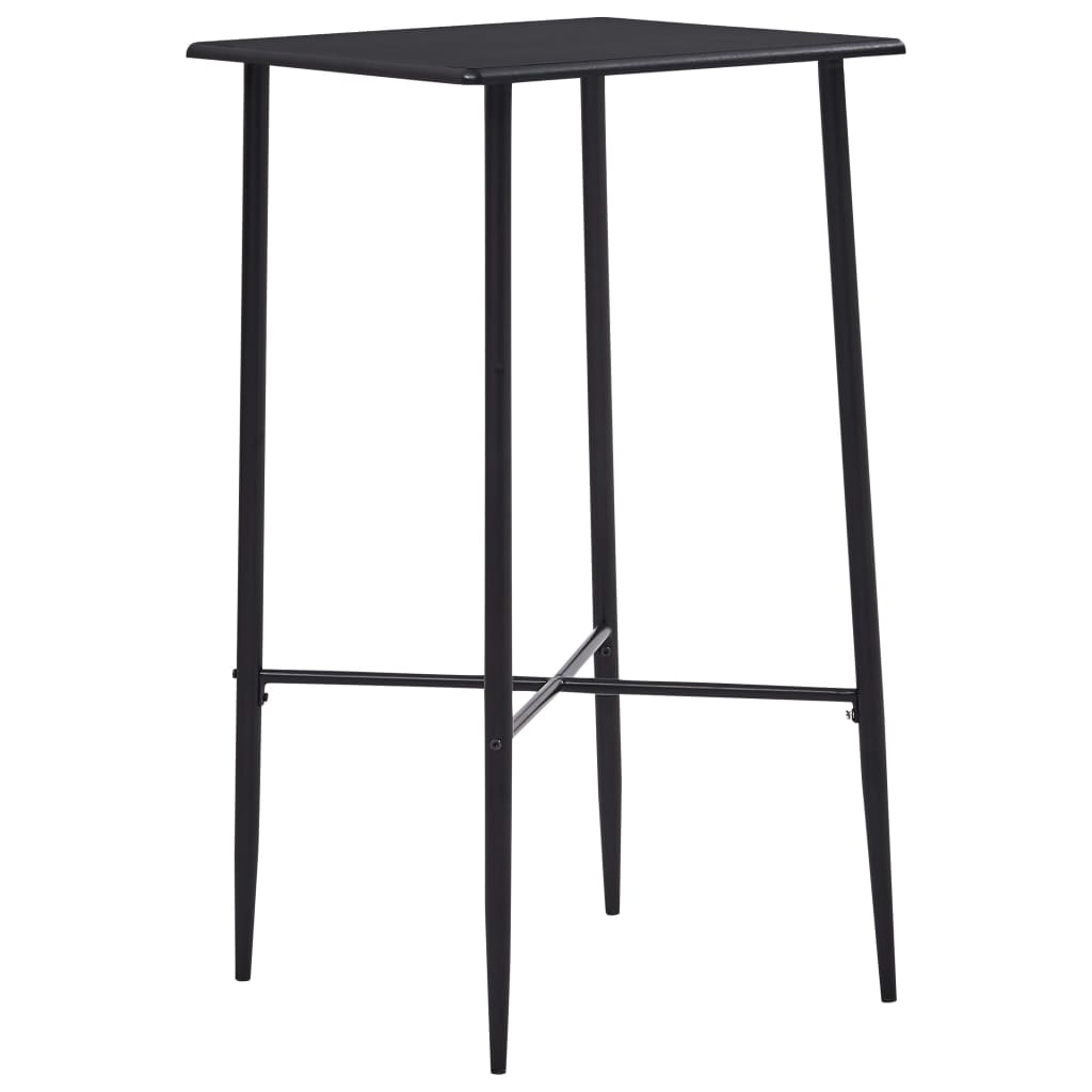 vidaXL Masă de bar, negru, 60 x 60 x 111 cm, MDF