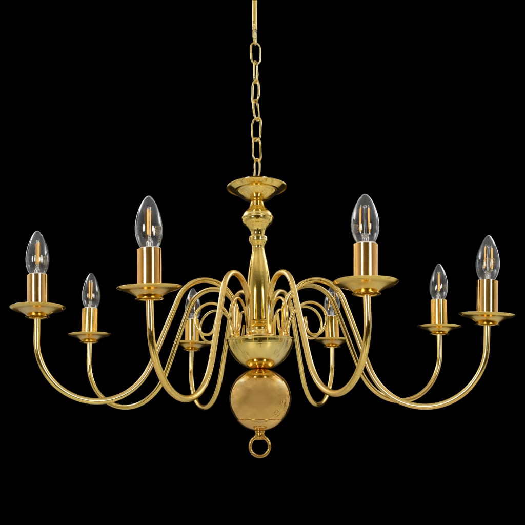 vidaXL Candelabru, auriu, 8 becuri E14 vidaXL Candelabru, auriu, 8 becuri E14