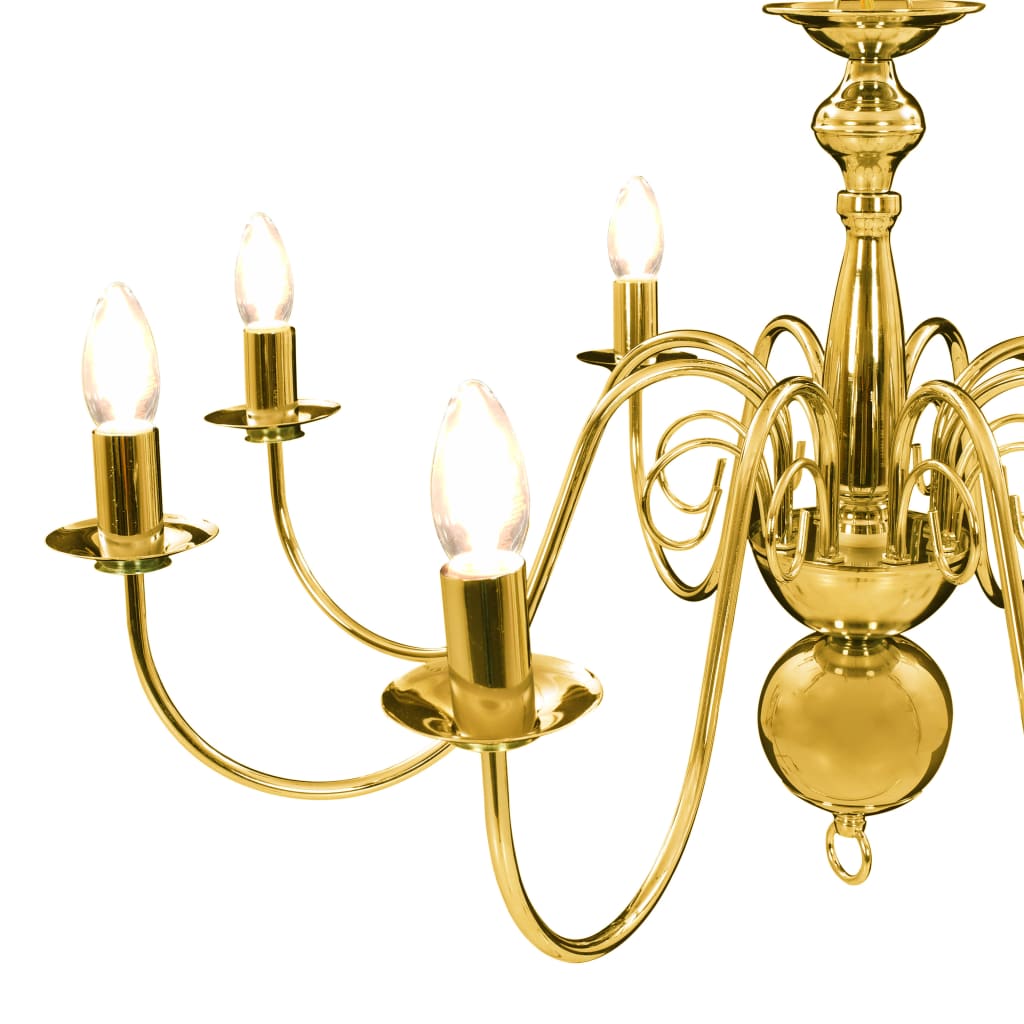 vidaXL Candelabru, auriu, 8 becuri E14 vidaXL Candelabru, auriu, 8 becuri E14