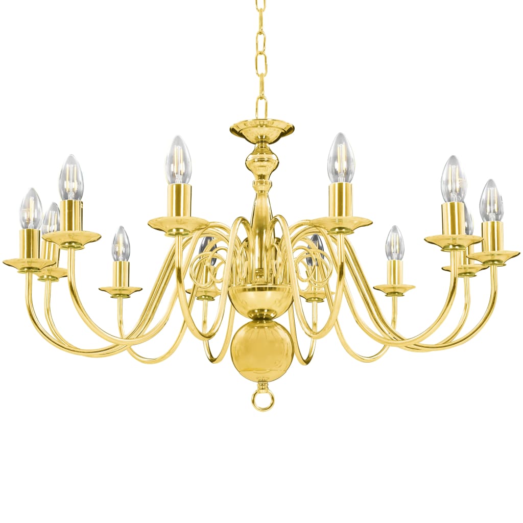 vidaXL Candelabru, auriu, 12 becuri E14 vidaXL Candelabru, auriu, 12 becuri E14