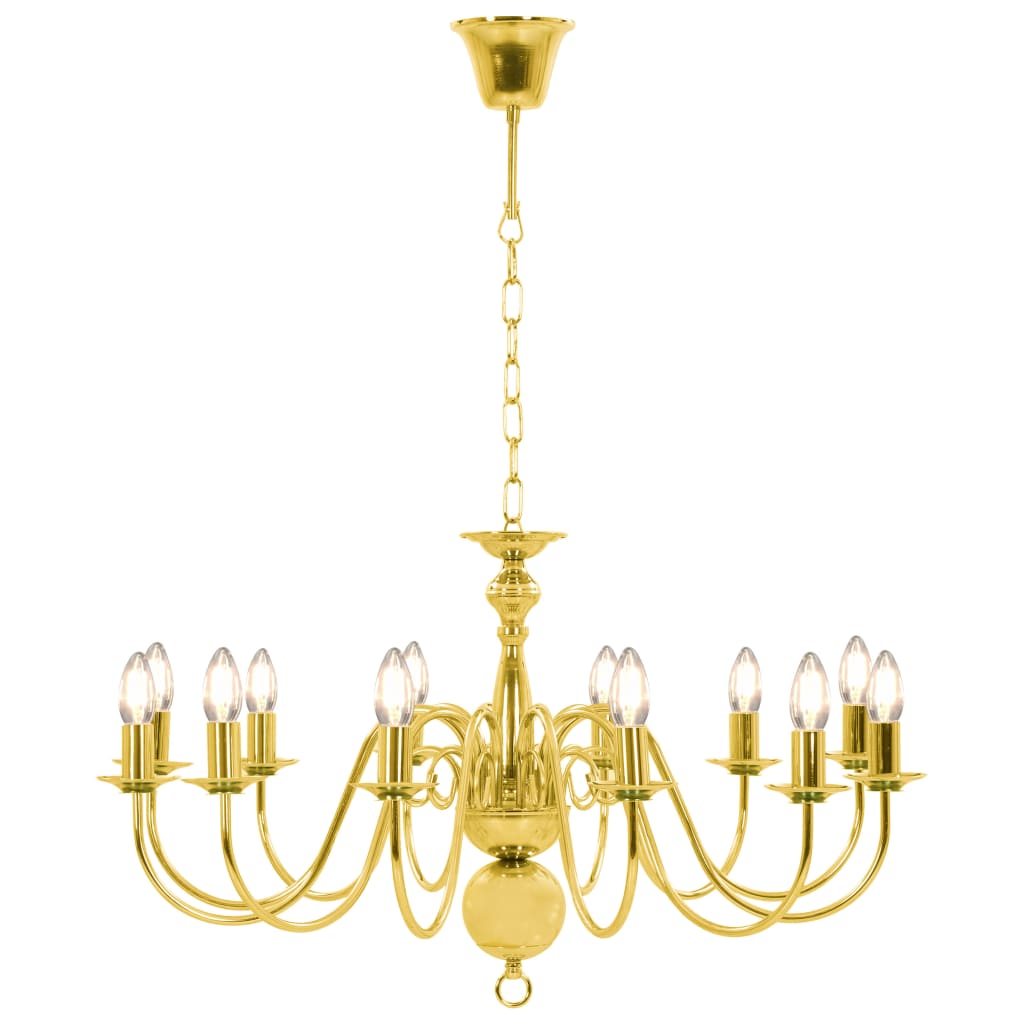 vidaXL Candelabru, auriu, 12 becuri E14 vidaXL Candelabru, auriu, 12 becuri E14