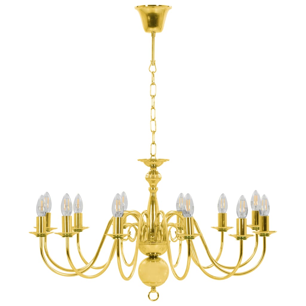 vidaXL Candelabru, auriu, 12 becuri E14 vidaXL Candelabru, auriu, 12 becuri E14