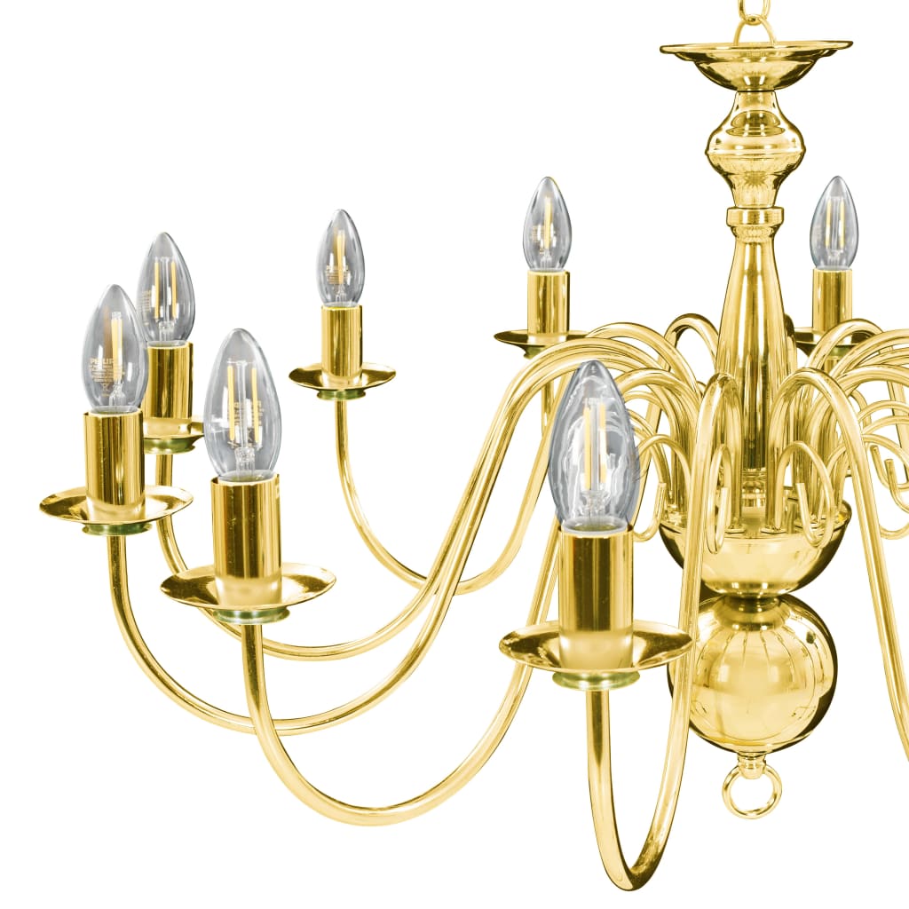 vidaXL Candelabru, auriu, 12 becuri E14 vidaXL Candelabru, auriu, 12 becuri E14