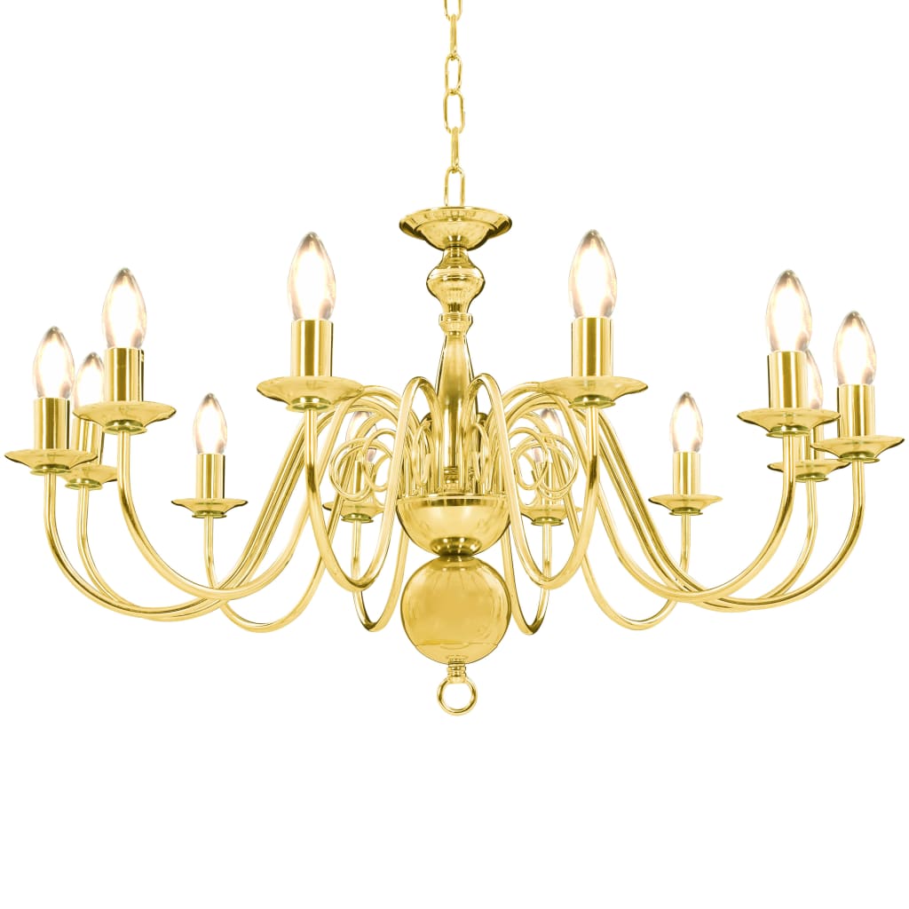 vidaXL Candelabru, auriu, 12 becuri E14 vidaXL Candelabru, auriu, 12 becuri E14
