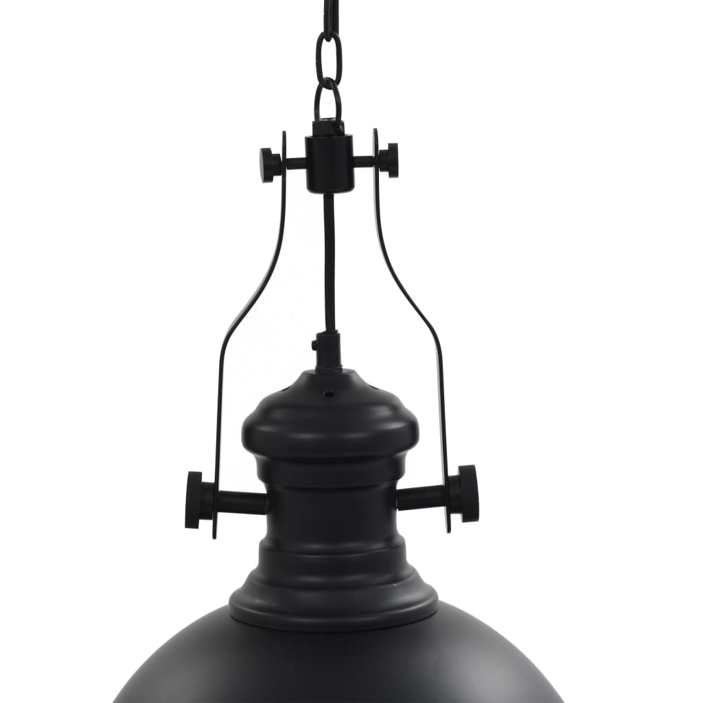 vidaXL Lustră, negru, rotundă, E27 vidaXL Lustră, negru, rotundă, E27