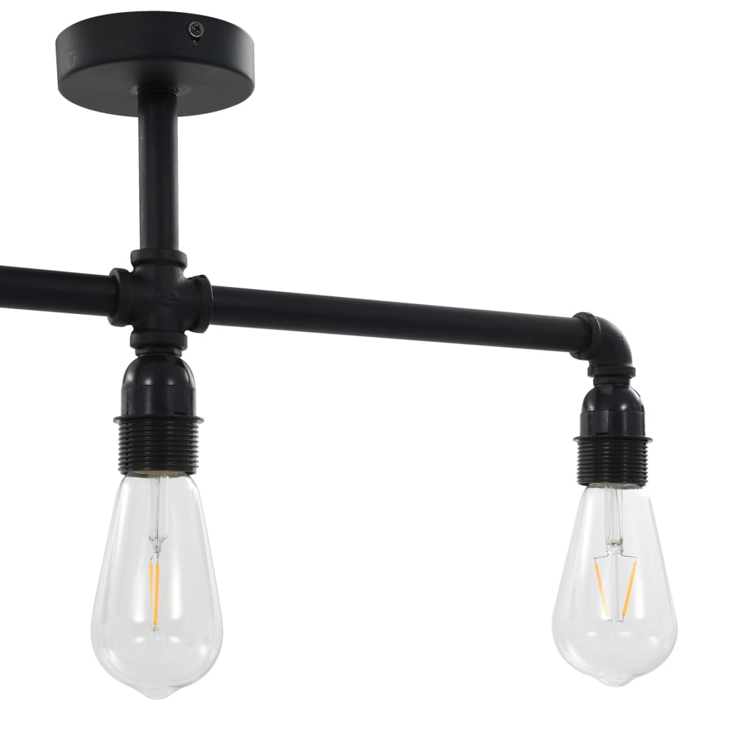 vidaXL Lampă de tavan, negru, 3 becuri x E27 vidaXL Lampă de tavan, negru, 3 becuri x E27