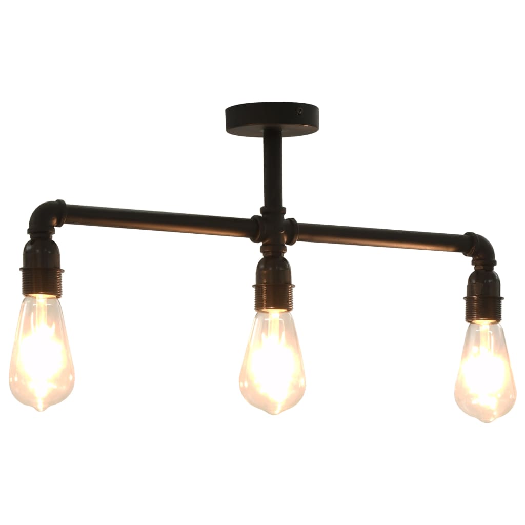 vidaXL Lampă de tavan, negru, 3 becuri x E27 vidaXL Lampă de tavan, negru, 3 becuri x E27