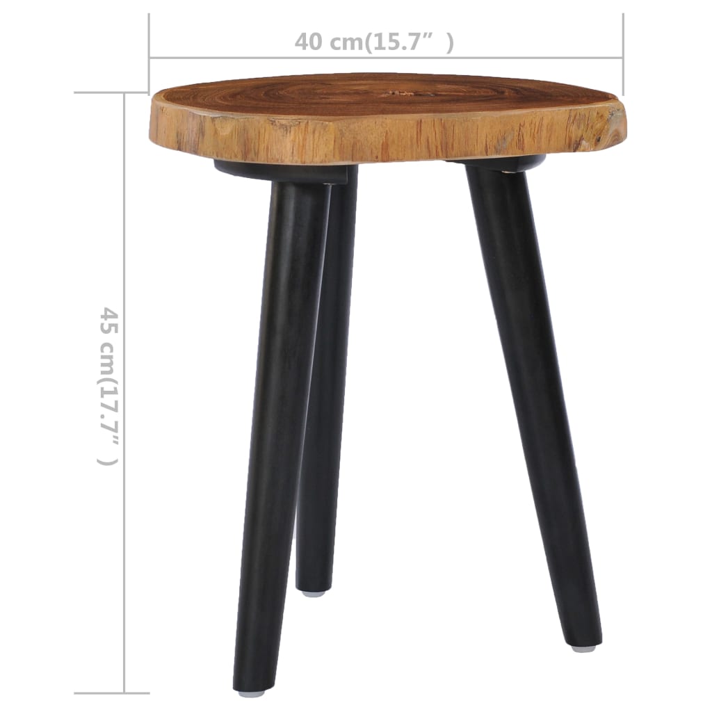vidaXL Măsuță de cafea, 40 x 45 cm, lemn masiv de tec vidaXL Măsuță de cafea, 40 x 45 cm, lemn masiv de tec