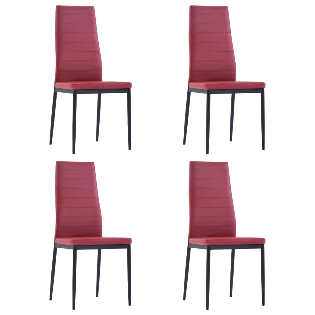 vidaXL Set mobilier de bucătărie, 5 piese, roșu vin