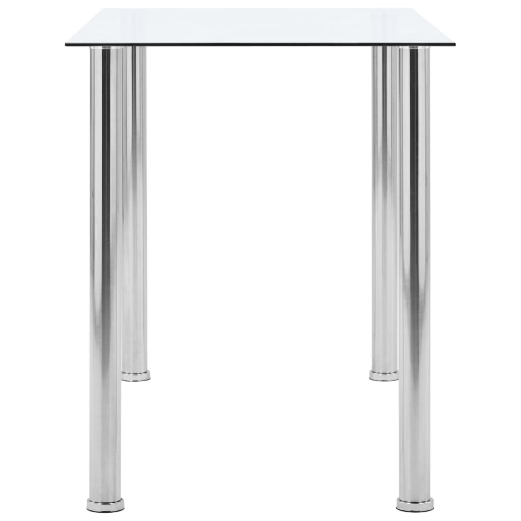 vidaXL Masă de bucătărie, transparent, 120x60x75 cm, sticlă securizată