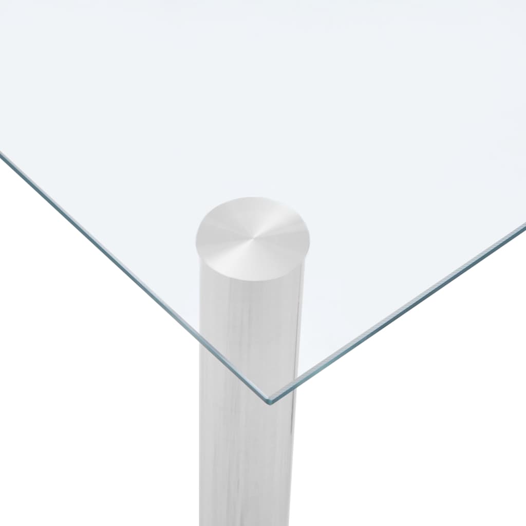 vidaXL Masă de bucătărie, transparent, 120x60x75 cm, sticlă securizată