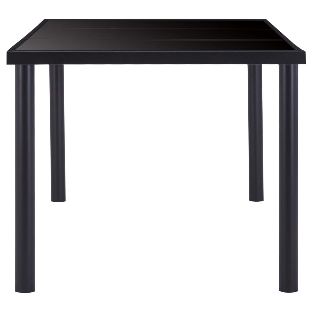 vidaXL Masă de bucătărie, negru, 180 x 90 x 75 cm, sticlă securizată
