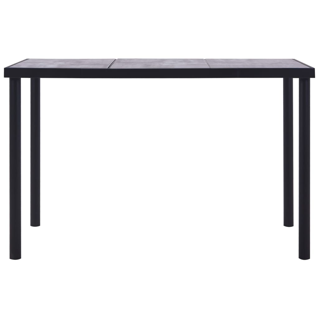vidaXL Masă de bucătărie, negru & gri beton, 160 x 80 x 75 cm, MDF vidaXL Masă de bucătărie, negru & gri beton, 160 x 80 x 75 cm, MDF