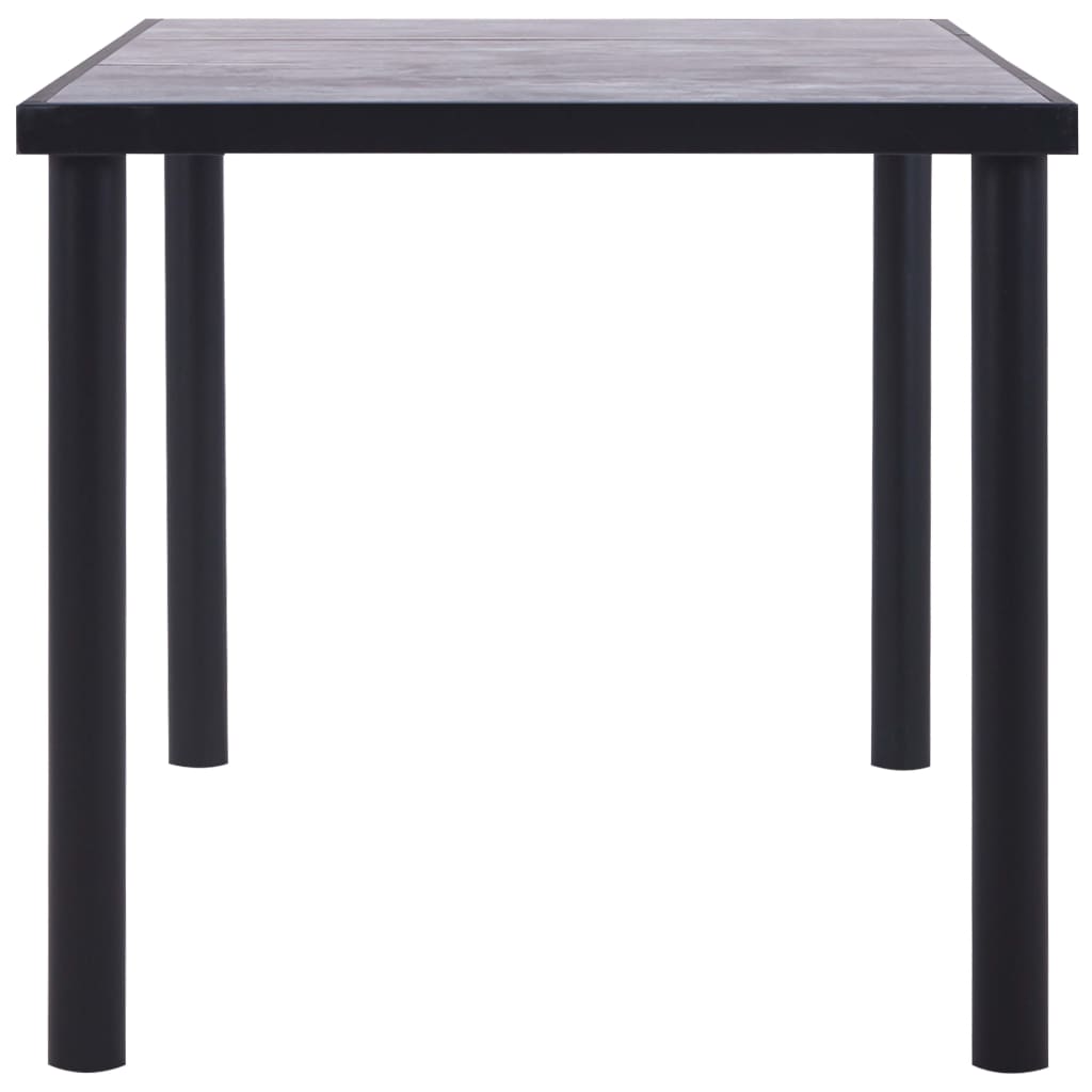 vidaXL Masă de bucătărie, negru & gri beton, 160 x 80 x 75 cm, MDF vidaXL Masă de bucătărie, negru & gri beton, 160 x 80 x 75 cm, MDF