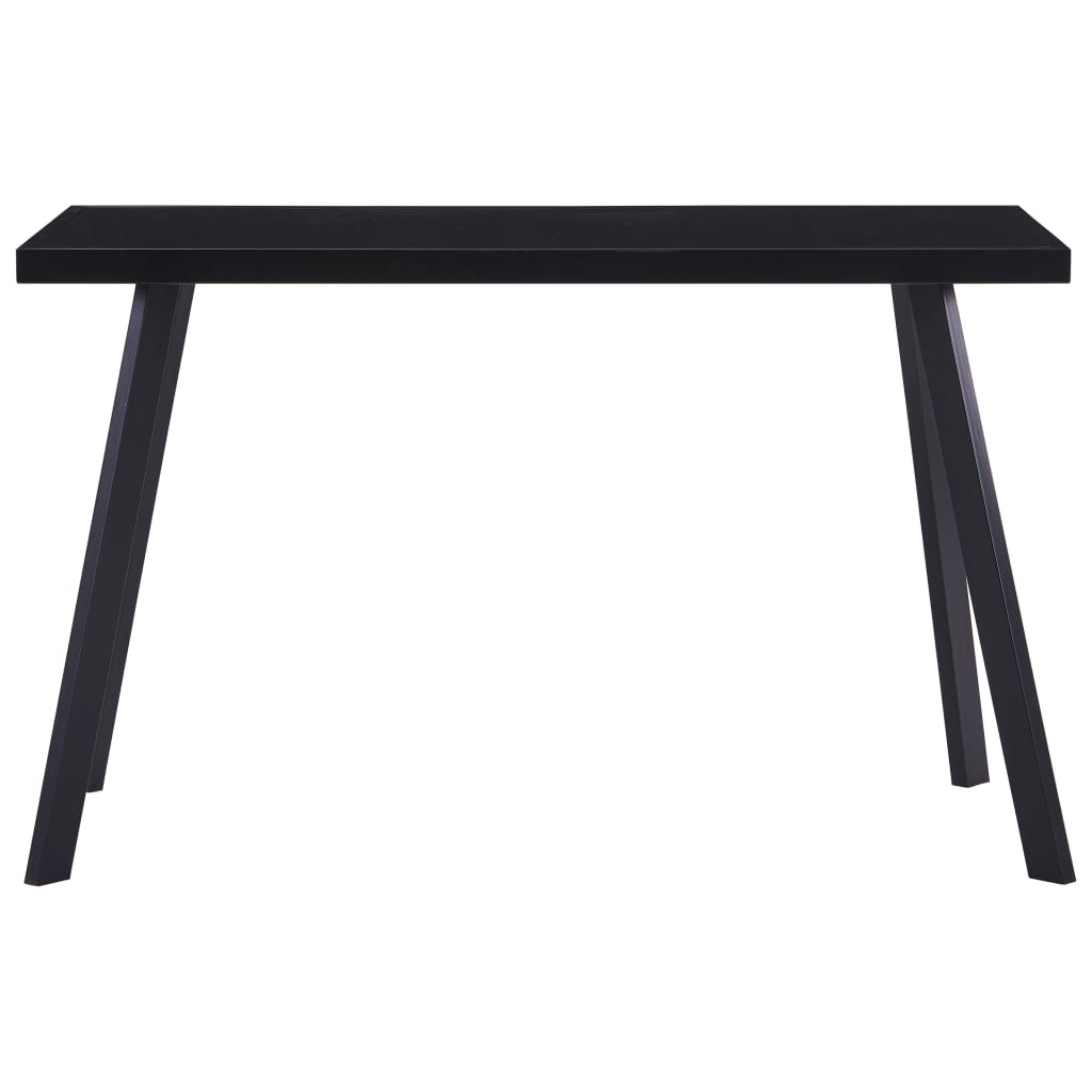 vidaXL Masă de bucătărie, negru, 120 x 60 x 75 cm, sticlă securizată
