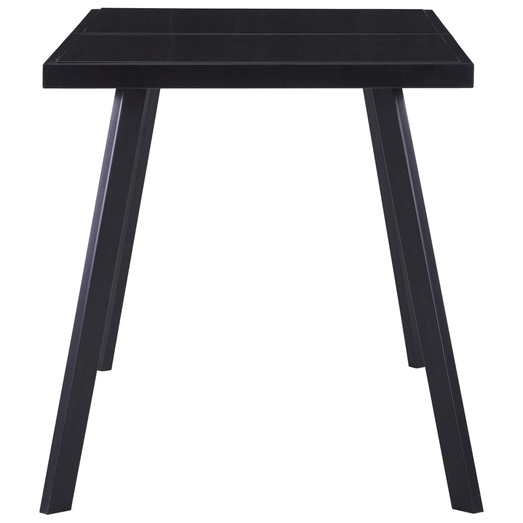 vidaXL Masă de bucătărie, negru, 140 x 70 x 75 cm, sticlă securizată