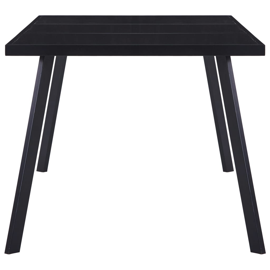 vidaXL Masă de bucătărie, negru, 160 x 80 x 75 cm, sticlă securizată vidaXL Masă de bucătărie, negru, 160 x 80 x 75 cm, sticlă securizată