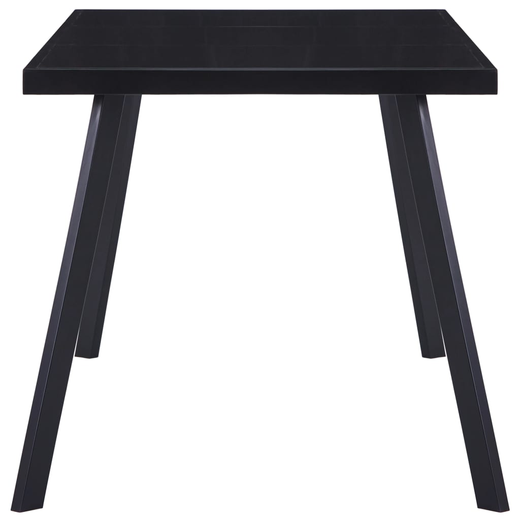 vidaXL Masă de bucătărie, negru, 180 x 90 x 75 cm, sticlă securizată