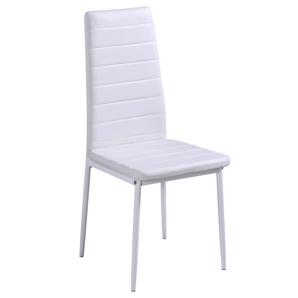 vidaXL Set masă de sufragerie 7 piese alb-negru