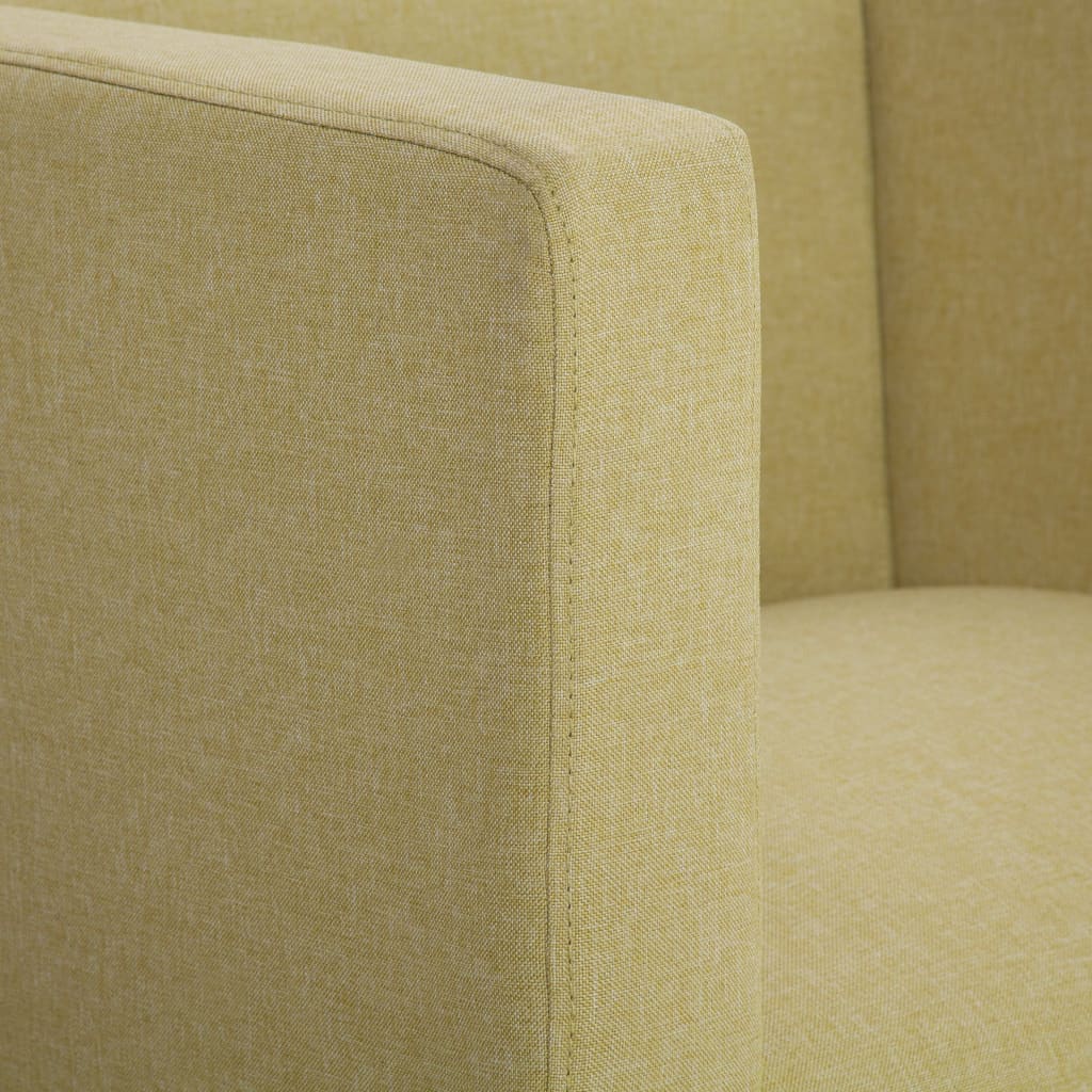 vidaXL Fotoliu cubic, verde, material textil