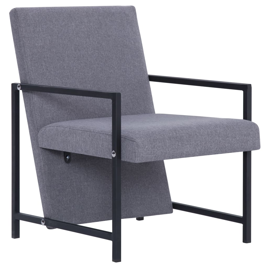 vidaXL Fotoliu, gri deschis, material textil
