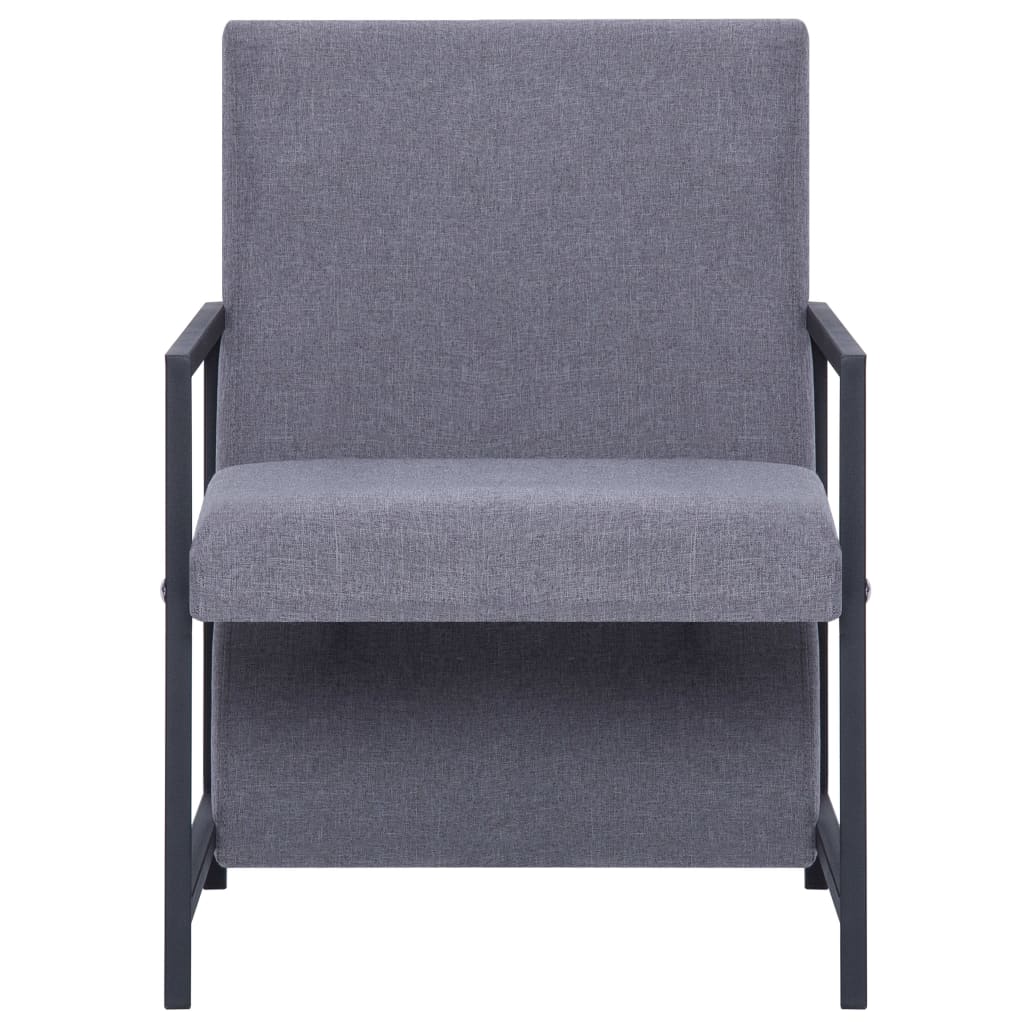 vidaXL Fotoliu, gri deschis, material textil