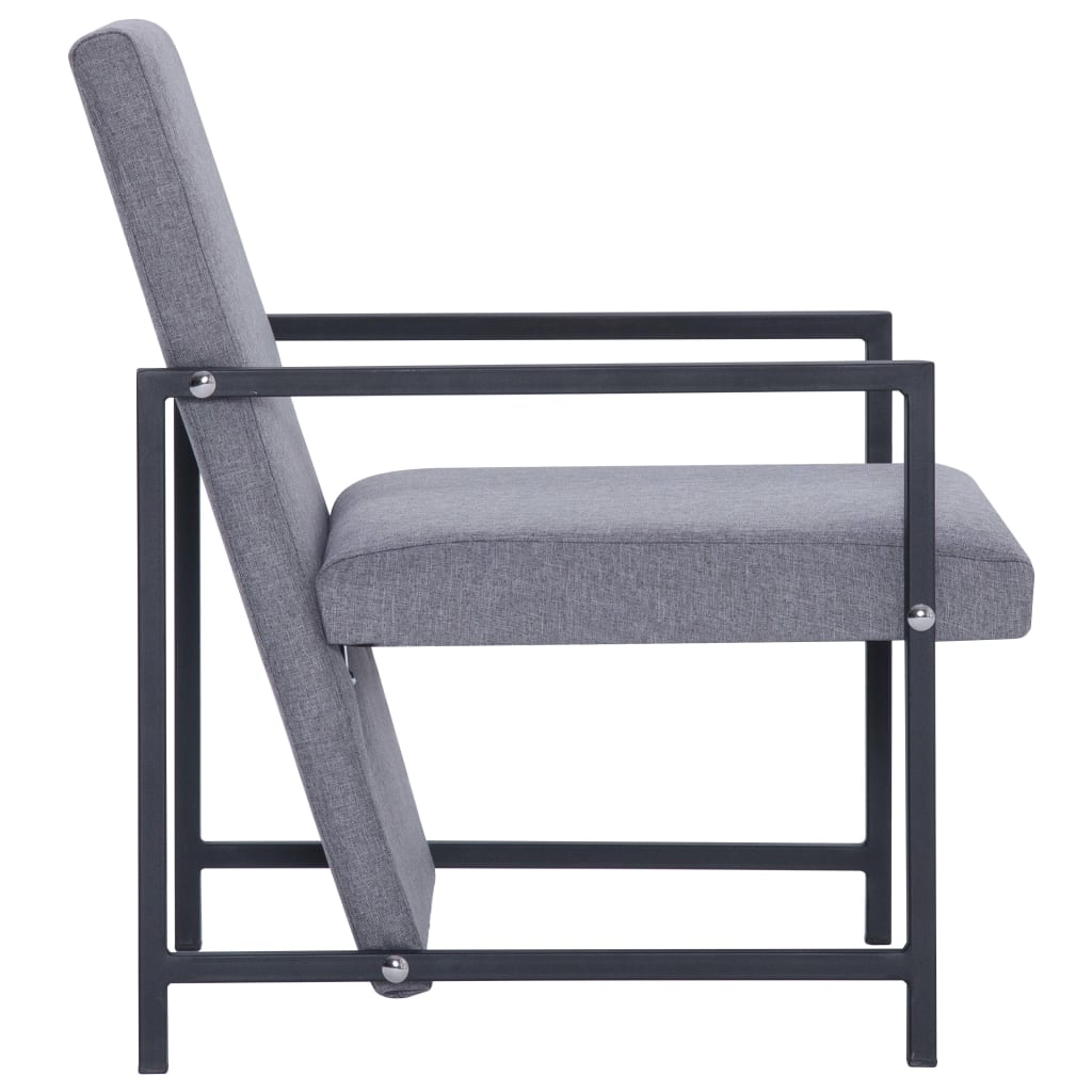 vidaXL Fotoliu, gri deschis, material textil