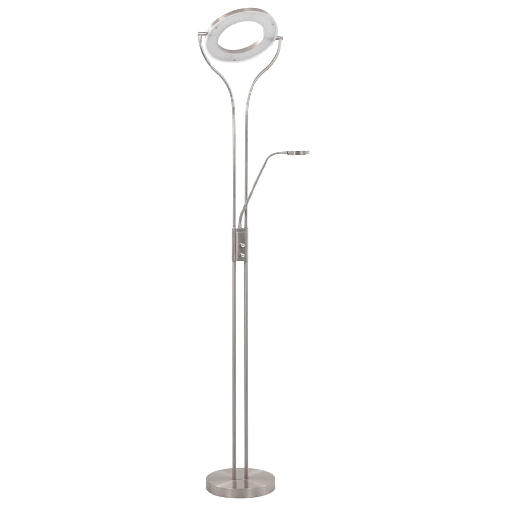 vidaXL Lampă de podea, argintiu, 180 cm, 18 W, reglabilă vidaXL Lampă de podea, argintiu, 180 cm, 18 W, reglabilă