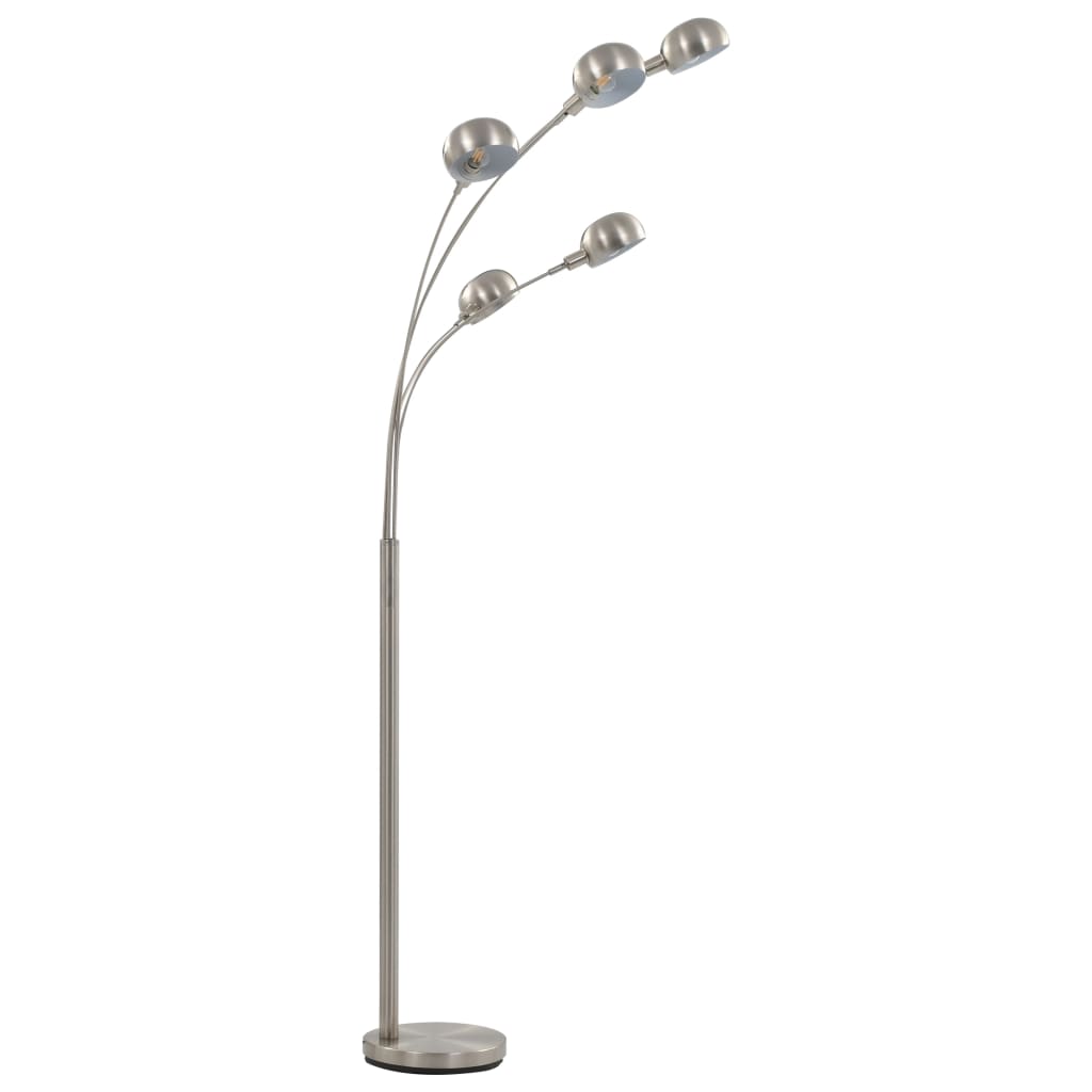 vidaXL Lampă de podea, argintiu, 200 cm, 5 x E14 vidaXL Lampă de podea, argintiu, 200 cm, 5 x E14