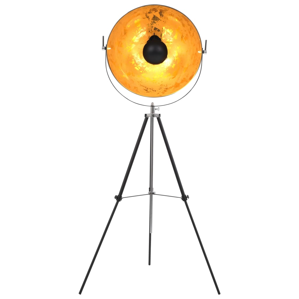 vidaXL Lampă de podea, negru și auriu, 51 cm, E27 vidaXL Lampă de podea, negru și auriu, 51 cm, E27
