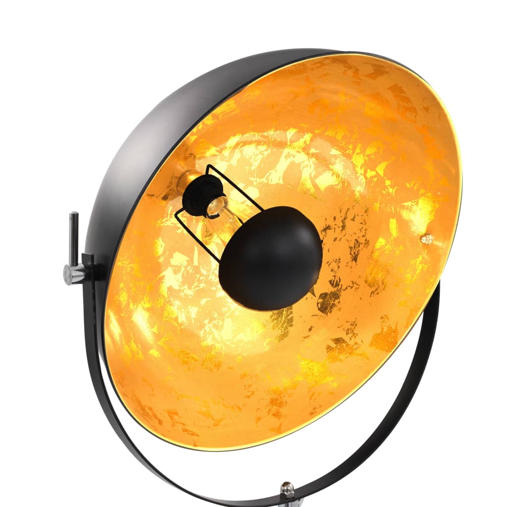 vidaXL Lampă de podea, negru și auriu, 51 cm, E27 vidaXL Lampă de podea, negru și auriu, 51 cm, E27