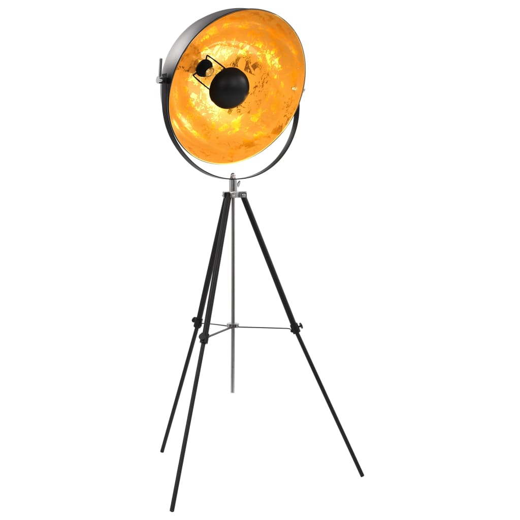 vidaXL Lampă de podea, negru și auriu, 51 cm, E27 vidaXL Lampă de podea, negru și auriu, 51 cm, E27