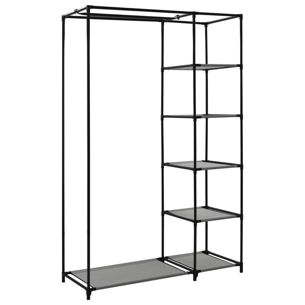 vidaXL Dulapuri pliabile de haine 2 buc. gri 110x45x175 cm țesătură vidaXL Dulapuri pliabile de haine 2 buc. gri 110x45x175 cm țesătură