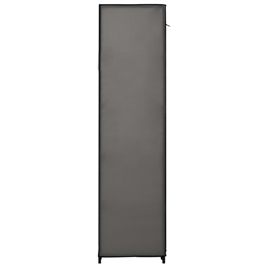 vidaXL Șifonier cu bare și compartimente, gri, 150x45x176 cm, textil