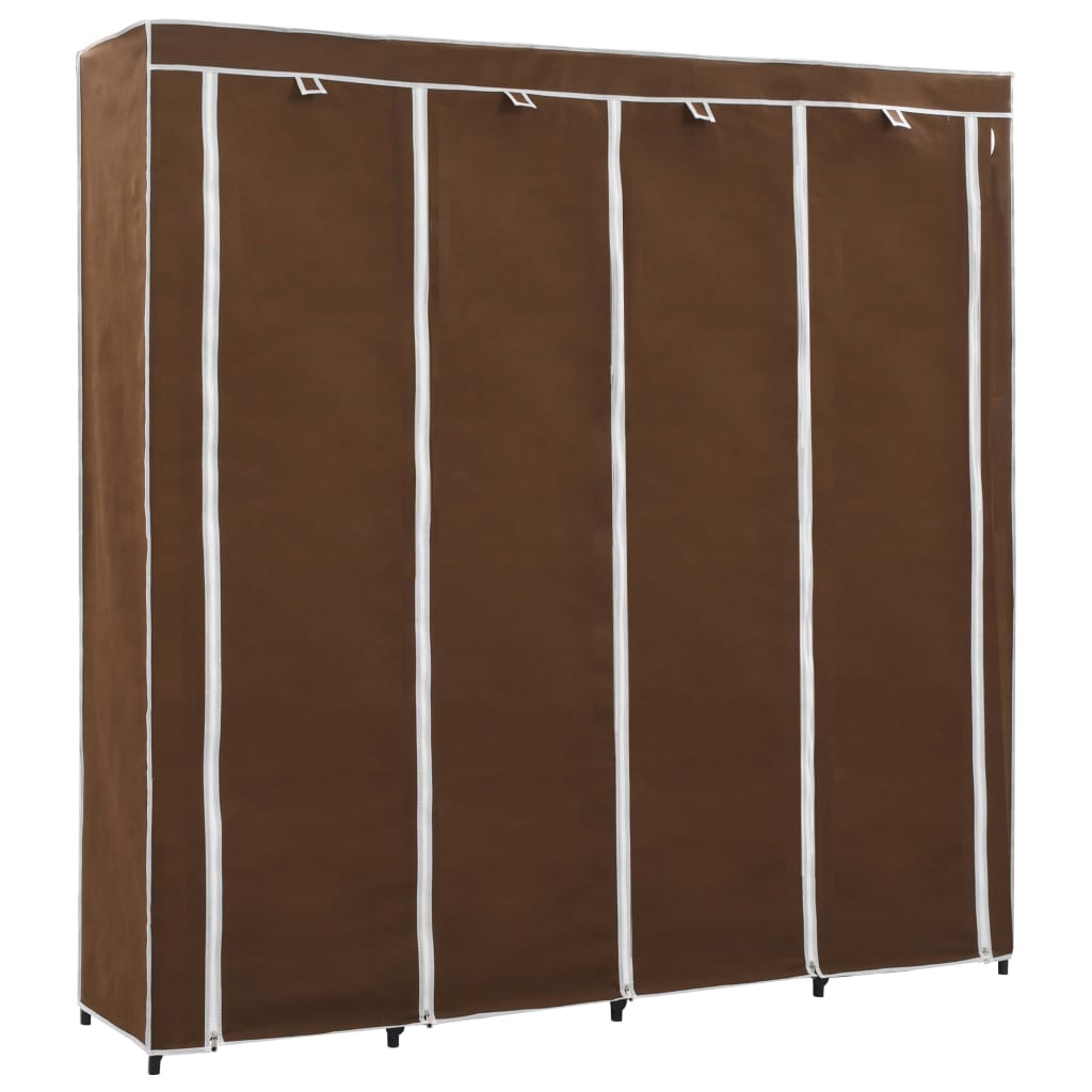 vidaXL Șifonier cu 4 compartimente, maro, 175x45x170 cm vidaXL Șifonier cu 4 compartimente, maro, 175x45x170 cm