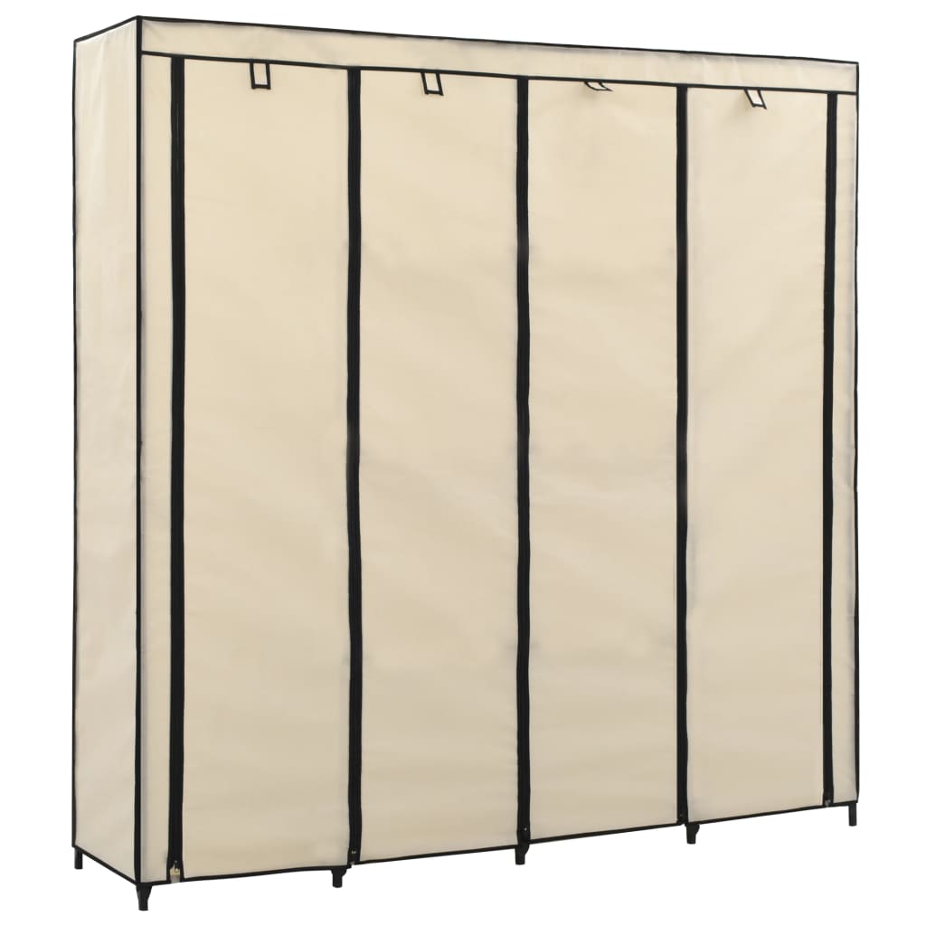 vidaXL Șifonier cu 4 compartimente, crem, 175 x 45 x 170 cm vidaXL Șifonier cu 4 compartimente, crem, 175 x 45 x 170 cm