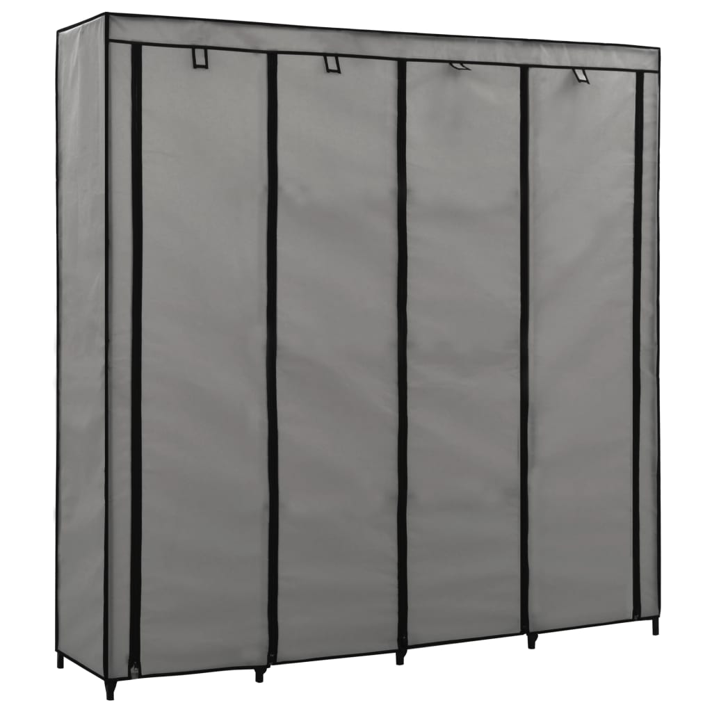 vidaXL Șifonier cu 4 compartimente, gri, 175 x 45 x 170 cm vidaXL Șifonier cu 4 compartimente, gri, 175 x 45 x 170 cm
