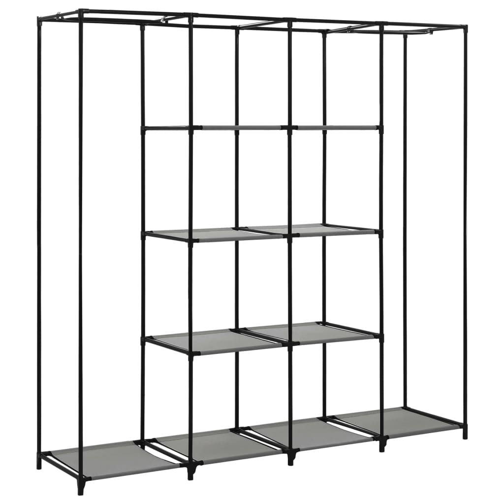 vidaXL Șifonier cu 4 compartimente, gri, 175 x 45 x 170 cm vidaXL Șifonier cu 4 compartimente, gri, 175 x 45 x 170 cm