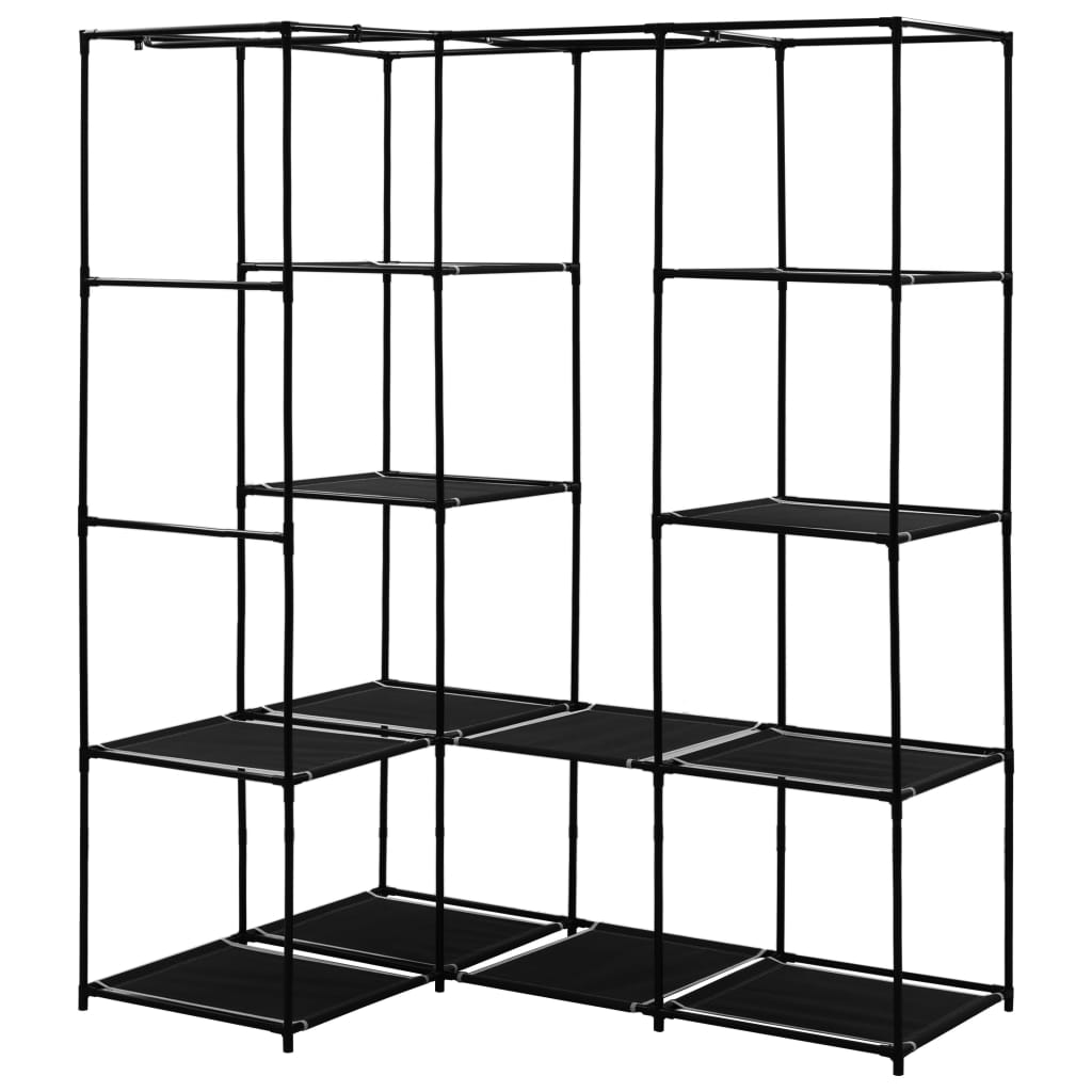 vidaXL Șifonier de colț, negru, 130 x 87 x 169 cm vidaXL Șifonier de colț, negru, 130 x 87 x 169 cm