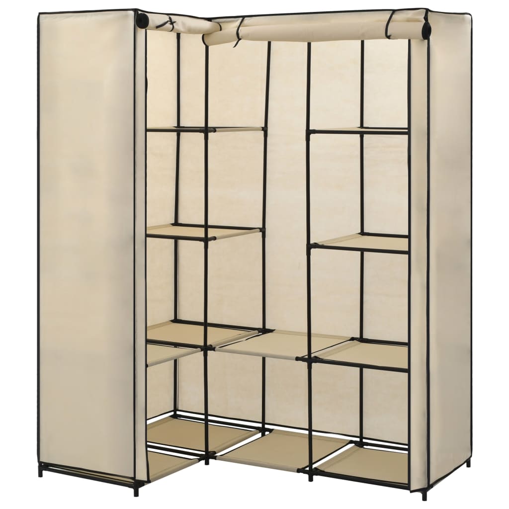 vidaXL Șifonier de colț, crem, 130 x 87 x 169 cm vidaXL Șifonier de colț, crem, 130 x 87 x 169 cm