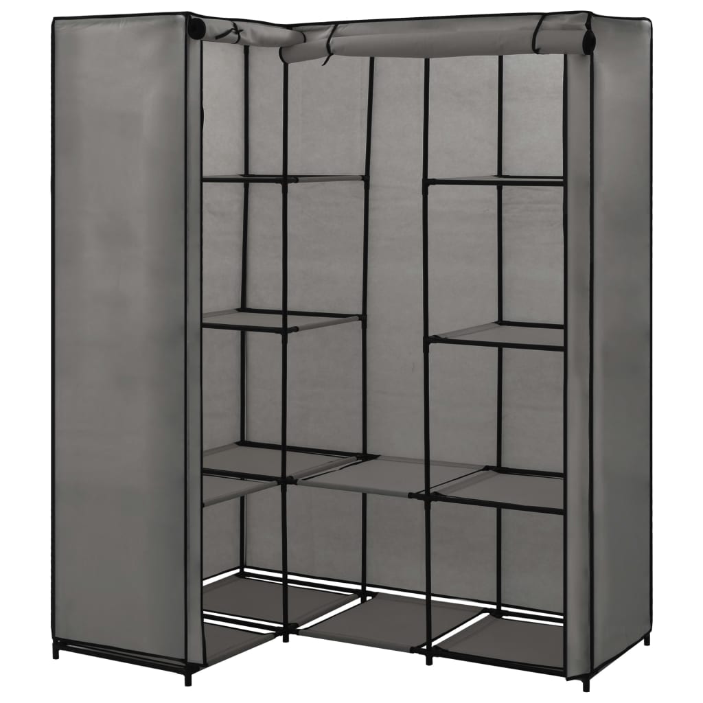 vidaXL Șifonier de colț, gri, 130 x 87 x 169 cm vidaXL Șifonier de colț, gri, 130 x 87 x 169 cm