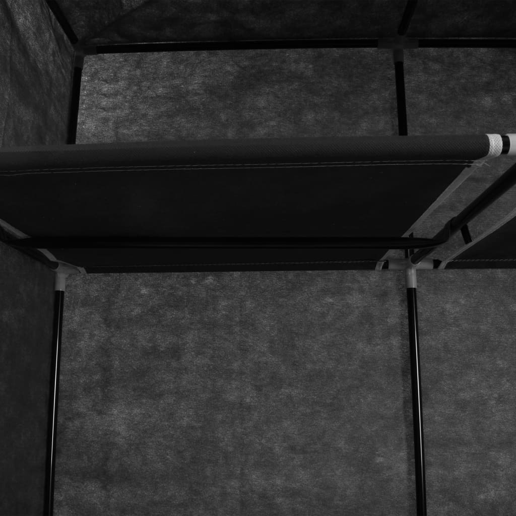 vidaXL Dulap cu bare și compartimente, negru, 150x45x175 cm vidaXL Dulap cu bare și compartimente, negru, 150x45x175 cm