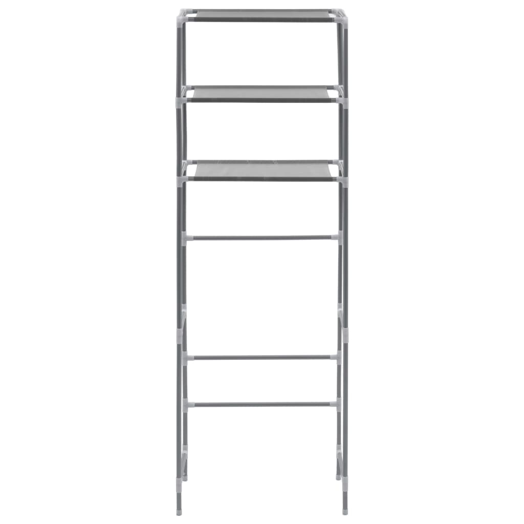 vidaXL Etajeră peste toaletă, cu 3 polițe, argintiu, 53x28x169 cm vidaXL Etajeră peste toaletă, cu 3 polițe, argintiu, 53x28x169 cm
