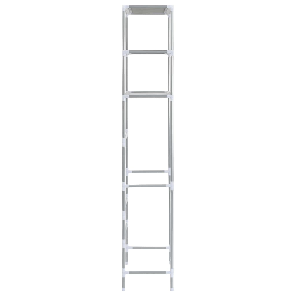 vidaXL Etajeră peste toaletă, cu 3 polițe, argintiu, 53x28x169 cm vidaXL Etajeră peste toaletă, cu 3 polițe, argintiu, 53x28x169 cm