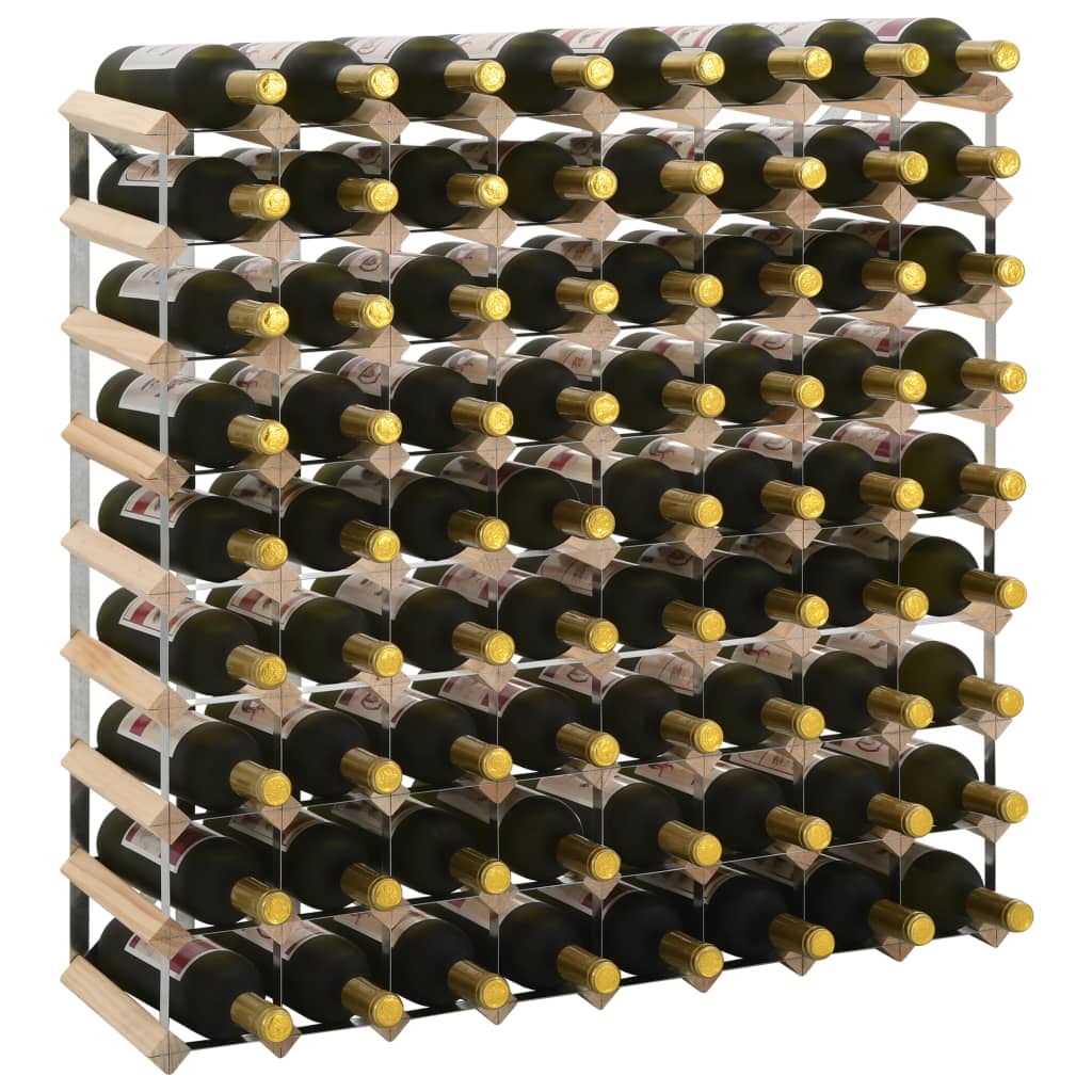 vidaXL Suport sticle de vin pentru 72 de sticle, lemn masiv de pin vidaXL Suport sticle de vin pentru 72 de sticle, lemn masiv de pin