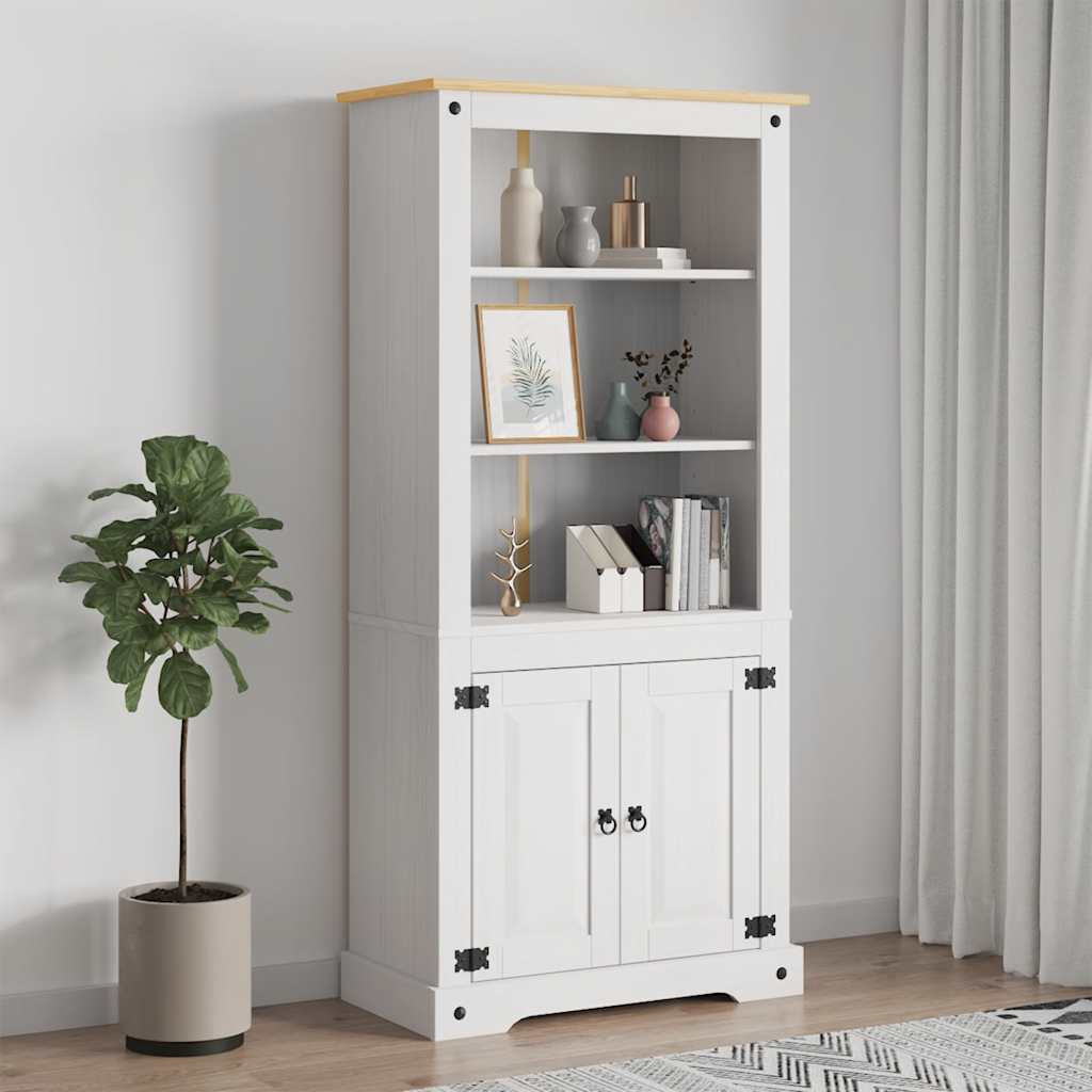 vidaXL Dulap de bucătărie, alb, pin mexican, 80x40x170 cm, gama Corona